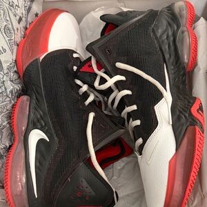 Nike Black and Red Basketball Sneakers